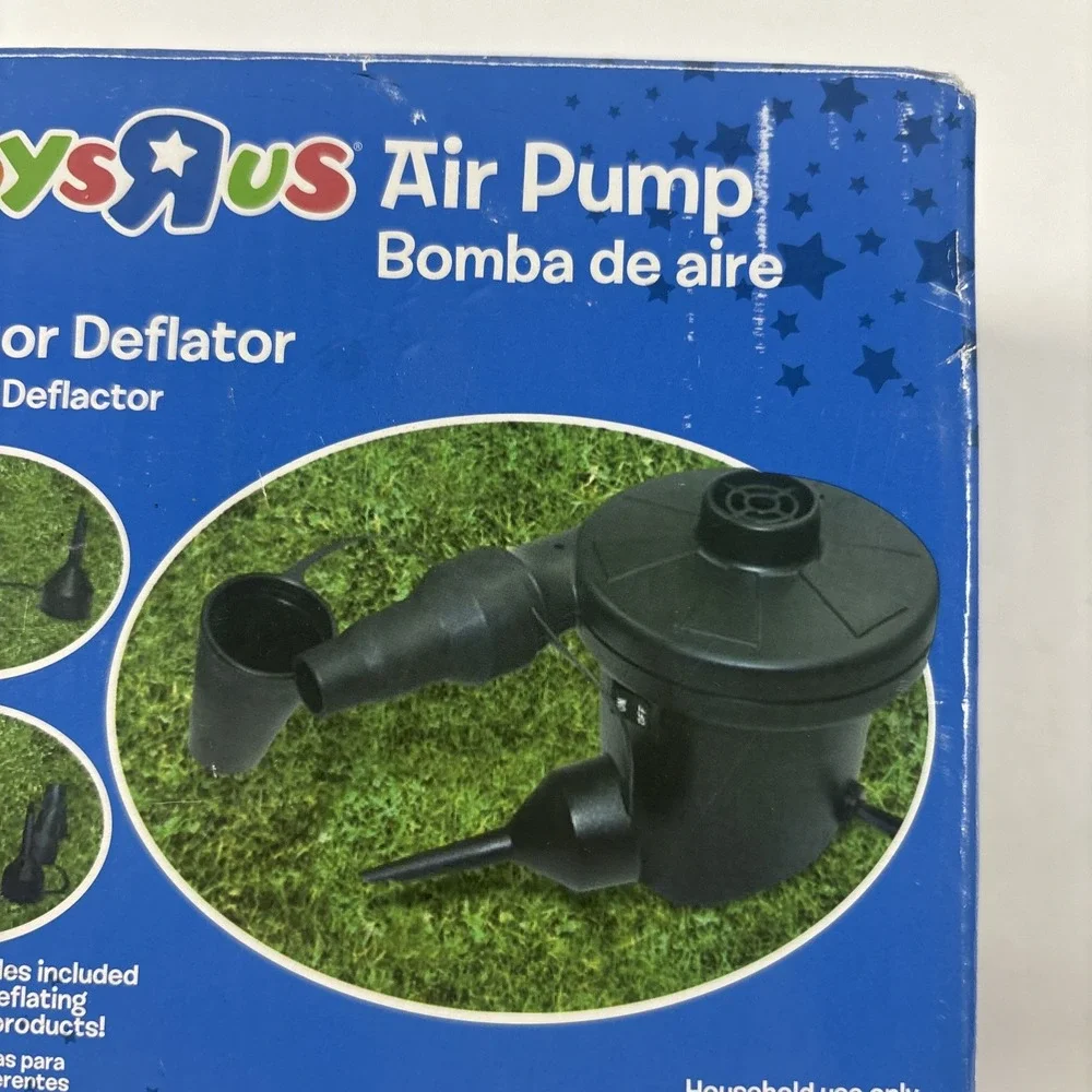 Toys R Us Inflator - Deflator Air Pump W Nozzles - Air Mattress And Pool Inf